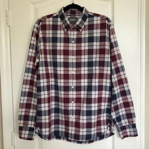 BONOBOS Slim Fit Plaid Flannel LS Shirt Size L